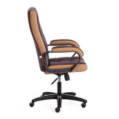 Кресло Tetchair TRENDY 22 кож/зам/ткань, коричневый/бронзовый, 36-36/21
