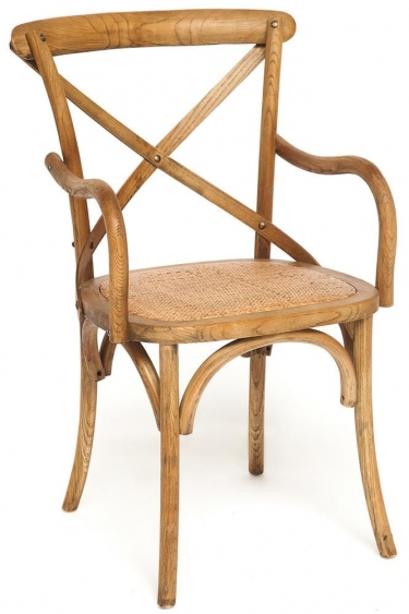 Стул с подлокотниками Tetchair CROSS mod.CB2008 дерево береза, 91х55х52см, Груша 3