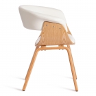 Стул Tetchair VIMTA mod.8021 дерево / экокожа, 69х56х77 см, натуральный/белый