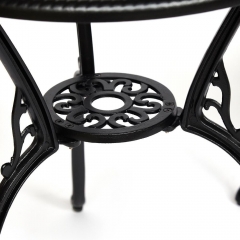 Комплект Tetchair Secret De Maison Romance стол +2 стула алюминиевый сплав, D60/H67, 53х41х89см, черный