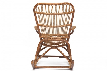 Кресло-качалка Tetchair Secret De Maison Andersen mod. 01 5086RC/1-1 натуральный ротанг, 69х99х93см, светлый мед/матовый