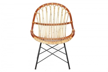 Кресло Tetchair Secret De Maison Petunia mod. 01 5088 SP KD/1-1 натуральный ротанг/металл, 80х61х66см, светлый мед/черный