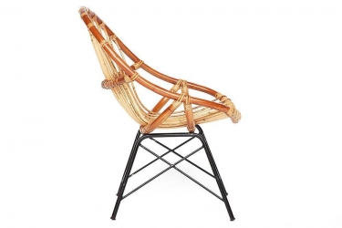 Кресло Tetchair Secret De Maison Petunia mod. 01 5088 SP KD/1-1 натуральный ротанг/металл, 80х61х66см, светлый мед/черный