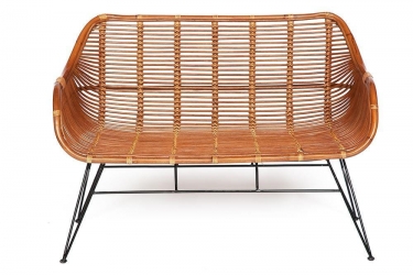 Софа Tetchair Secret De Maison Pitaya mod. 02 5089 SP KD/1-1 натуральный ротанг/металл, 80х117х64см, светлый мед/черный