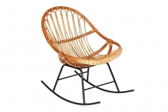 Кресло-качалка Tetchair Secret De Maison Petunia mod. 01 5088 RC SP KD/1-1 натуральный ротанг/металл, 80х61х80см, светлый мед/черный