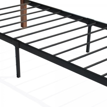 Кровать Tetchair AT-915 дерево гевея/металл, 90200 см Single bed, красный дуб/черный