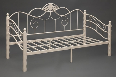 Кровать Tetchair CANZONA дерево гевея/металл, 90200 см Day bed, Белый butter white