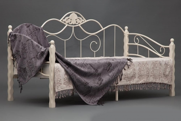 Кровать Tetchair CANZONA дерево гевея/металл, 90200 см Day bed, Белый butter white