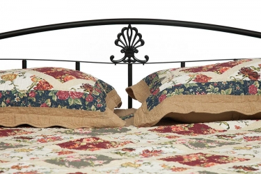 Кровать Tetchair РУМБА AT-203/ RUMBA дерево гевея/металл, 140х200 см double bed, красный дуб/черный