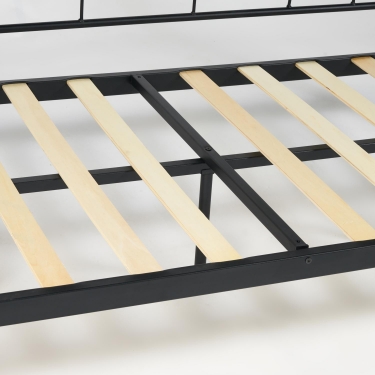 Кровать Tetchair CANZONA Wood slat base дерево гевея/металл, 90200 см Day bed, красный дуб/черный