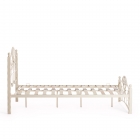 Кровать Tetchair CANZONA Wood slat base дерево гевея/металл, 140200 см Double bed, Белый butter white