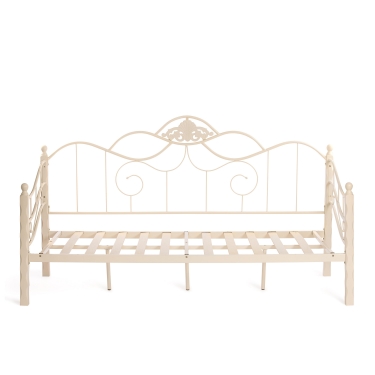 Кровать Tetchair CANZONA Wood slat base дерево гевея/металл, 90200 см Day bed, Белый butter white