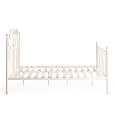 Кровать Tetchair ERIC Wood slat base металл, 160200 см Queen bed, Белый butter white