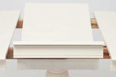 Стол обеденный Tetchair LEONARDO Леонардо дерево гевея/мдф, Dia 107 + 46 x 76 cm, pure white 402