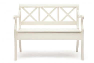 Скамейка Tetchair ALBIZZI Альбицци дерево гевея/мдф, 108х57х89 см, pure white 402