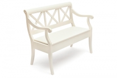 Скамейка Tetchair ALBIZZI Альбицци дерево гевея/мдф, 108х57х89 см, pure white 402