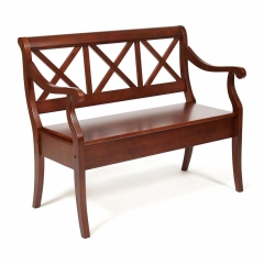 Скамейка Tetchair ALBIZZI Альбицци дерево гевея/мдф, 108х57х89 см, dark walnut