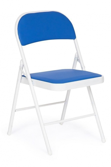 Стул складной Tetchair FOLDER mod. 032 каркас металл, сиденье/спинка экокожа, 415176см, синий