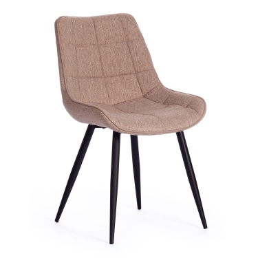 Стул Tetchair ABRUZZO mod. 8060 металл,ткань, 42 х 60 х 84 х 49 см, ткань серо-бежевый, ножки черный