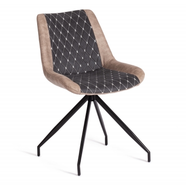 Стул Tetchair KELT mod. 8799 металл,ткань наппа, 50 х 60 х 84 х 49,5 см, черный/коричневый