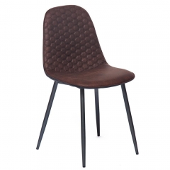 Стул Tetchair STORM mod. 807 металл,ткань наппа, 46 х 53 х 87 х 49 см, темно-коричневый/черный, PK-03