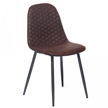 Стул Tetchair STORM mod. 807 металл/экокожа, 46 х 53 х 87 х 49 см, темно-коричневый/темно-серый