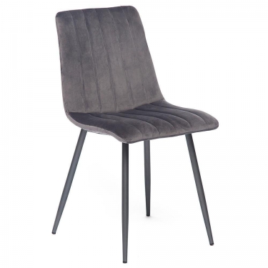 Стул Tetchair DUBLIN mod. 7066 металл,ткань, 45 х 56 х 88 х 51 см, серый вельвет/антрацит, G062-40