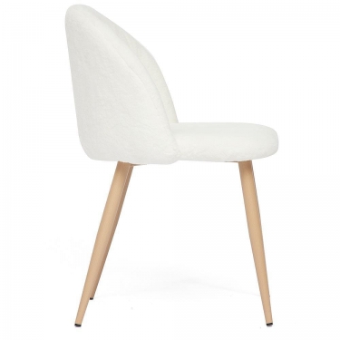 Стул Tetchair MELODY mod. 4997 металл/плюш, 52х49х78см, белый/натуральное дерево