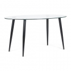 Стол Tetchair KASSEL mod. DT333 металл, закаленное стекло 10 мм, 150х90х75см, черный