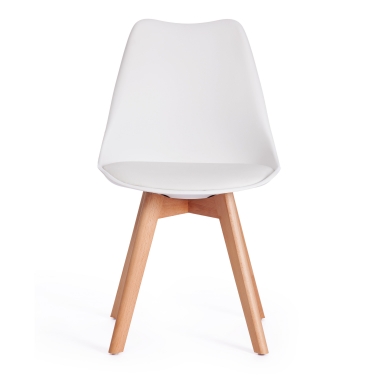 Стул Tetchair TULIP mod. 73 дерево/пластик/ПУ, 48.552.583cм, белый