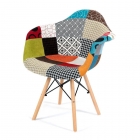 Кресло Tetchair CINDY SOFT EAMES mod. 101 дерево бук/металл/мягкое сиденье/ткань, 65 х 62 х 80 см, мультицвет