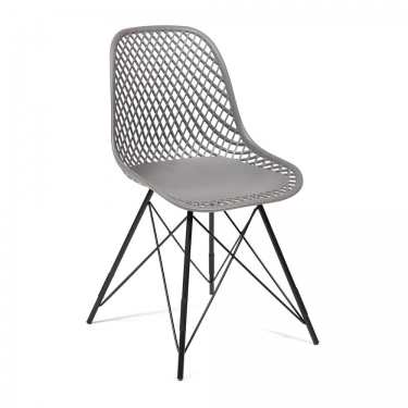 Стул Tetchair VINCENT mod. 8001 металл/пластик, 46,5 х 53 х 83,5 см, серый/черный