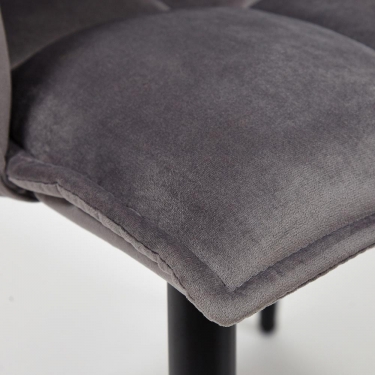 Кресло Tetchair SASKIA mod. 8283 металл/ткань, 55 х 61 х 85см, серый G-062-40/черный