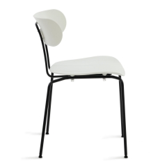 Стул Tetchair VAN HALLEN mod. 1534-45 пластик/металл, 45х52х77 см, высота до сиденья 46,5 см, белый/черный
