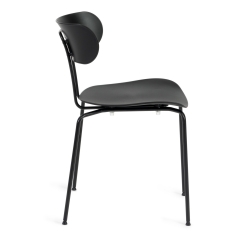 Стул Tetchair VAN HALLEN mod. 1534-45 пластик/металл, 45х52х77 см, высота до сиденья 46,5 см, черный/черный