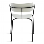 Стул Tetchair VAN HALLEN mod. 2433 пластик/металл, 54,5х53,5х76 см, высота до сиденья 46 см, белый/черный