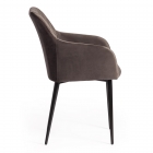 Кресло Tetchair BREMO mod. 708 ткань/металл, 58х55х83 см, высота до сиденья 48 см, темно-серый barkhat 14/черный