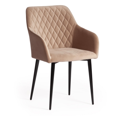 Кресло Tetchair BREMO mod. 708 ткань/металл, 58х55х83 см, высота до сиденья 48 см, бежевый barkhat 5/черный