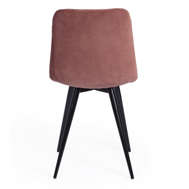 Стул Tetchair CHILLY mod. 7095 / 1 шт. в упаковке ткань/металл, 45x53х88 см, высота до сиденья 50 см, коралловый barkhat 15 /черный