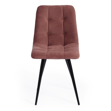 Стул Tetchair CHILLY mod. 7095 / 1 шт. в упаковке ткань/металл, 45x53х88 см, высота до сиденья 50 см, коралловый barkhat 15 /черный