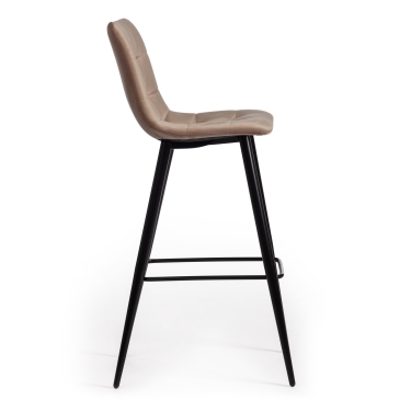 Стул барный Tetchair CHILLY mod.7095б ткань/металл, 53х44х104 см, высота до сиденья 76 см, бежевый barkhat 5/черный