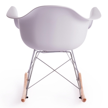 Кресло-качалка Tetchair CINDY mod. C1025A пластик/металл/дерево, 65 х 61 х 74 см, белый 018 /натуральный