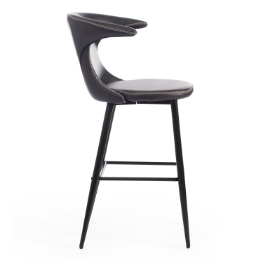 Стул барный Tetchair FLAIR BAR mod. 9018 экокожа/металл, 60 х 56 х 106 см , серый 22/черный