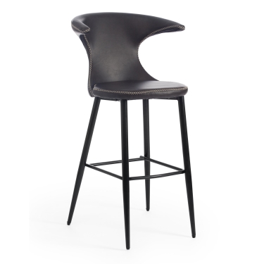 Стул барный Tetchair FLAIR BAR mod. 9018 экокожа/металл, 60 х 56 х 106 см , серый 22/черный