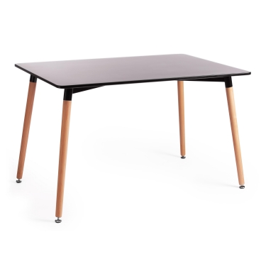 Стол Tetchair JOHN mod. T1001 МДФ/дерево, 80 х 120 х 75 см , Black черный/ Natural натуральный