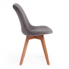 Стул Tetchair TULIP SOFT mod. 74 вельвет/дерево , 54 х 47 х 83 см , светло-серый HLR19/натуральный