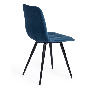 Стул Tetchair CHILLY mod. 7095 ткань/металл, 45x53х88 см, высота до сиденья 50 см, синий barkhat 29/черный