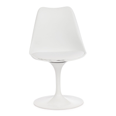Стул Tetchair TULIP FASHION CHAIR mod.109 металл/пластик/PU, 55x48x81см, белый / белый