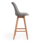 Стул Tetchair TULIP SOFT BAR mod. 75 вельвет/дерево , 48 х 57 х 104 см, светло-серый HLR19/натуральный