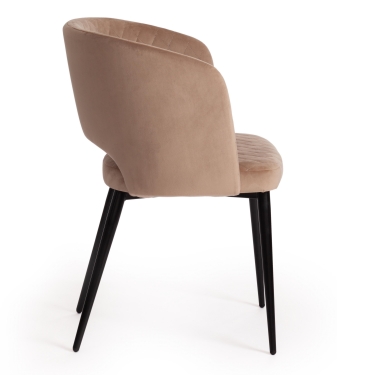Кресло Tetchair WIND mod. 717 ткань/металл, 55х55х80 см, высота до сиденья 48 см, бежевый barkhat 5/черный